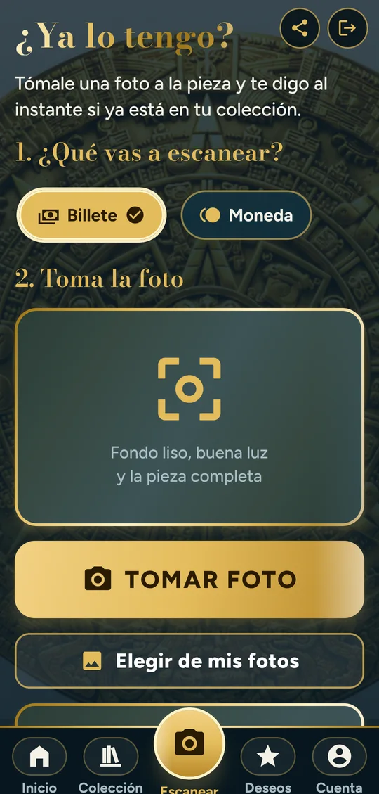 Escanear una pieza con foto